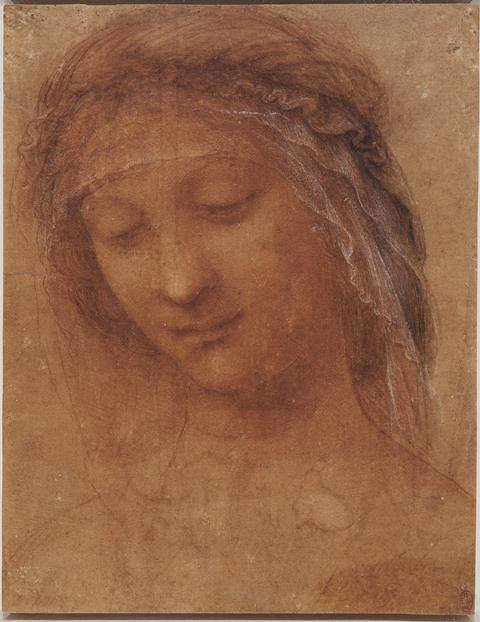 Leonardo da Vinci, The head of the Madonna c.1510-15