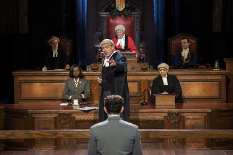 The cast of Witness for the Prosecution performed in London's County Hall