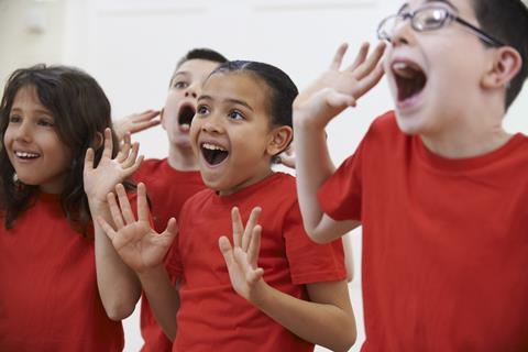 Children acting and performing