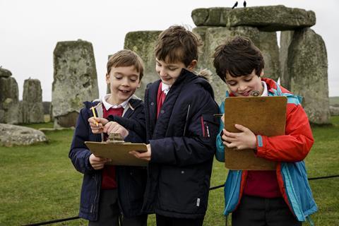 Pupils at Stonehenge