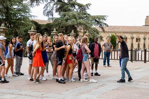 A group of pupils on a Halsbury Travel experience in Europe