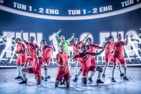The cast of Dear England (2025) at the National Theatre