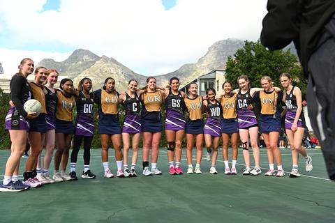Edwin Doran netballers in Cape Town, South Africa.
