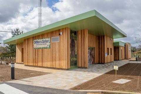 Woburn Safari Park's SEND classroom exterior.