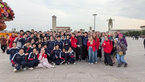 Chinese and Carisbrooke students coming together in Beijing