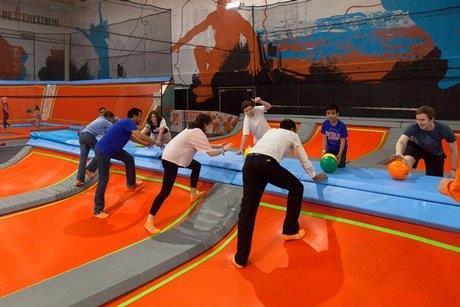 A group at the new Extreme Trampoline Park