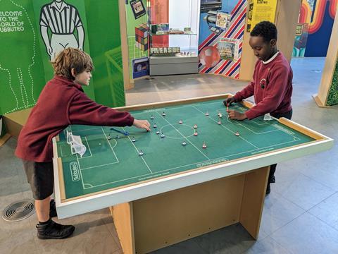 Pupils taking part in activities at the National Football Museum as part of Takeover Day
