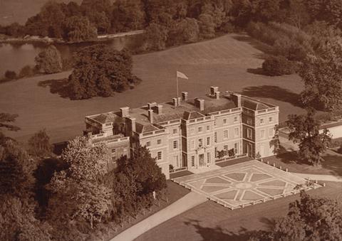 Aerial View of Trent Park House. Courtesy of Houghton Hall Archives