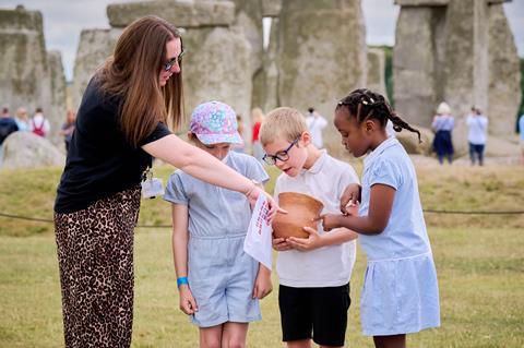 Pupils at Stonehenge