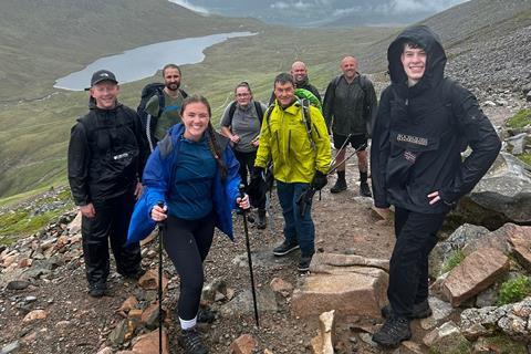 Staff, parents and governors from Latchford St James CofE Primary School take on the Three Peaks Challenge