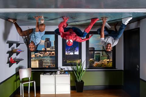 Pupils with Spiderman at Madam Tussauds London