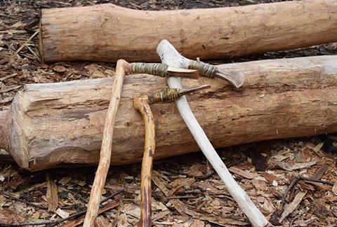 roundhouse tools at Beeston Castle