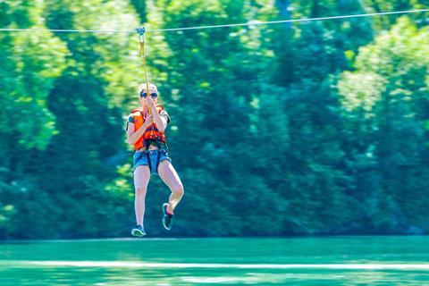 Child on zipwire