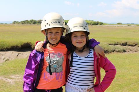 Two girls on a Field Studies Council Adventure at Castle Head in Cumbria