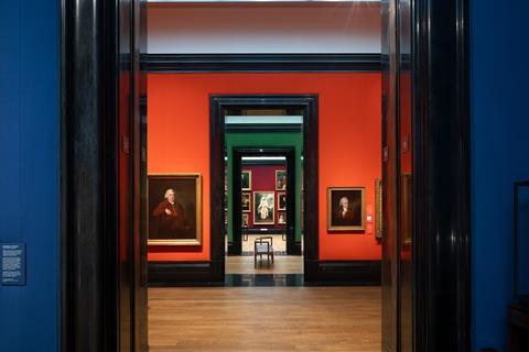 A vista through the Romantics display at the National Portrait Gallery