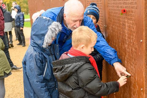 School children visiting the International Bomber Command Centre in Lincolnshire