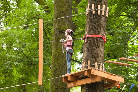 Child on high ropes
