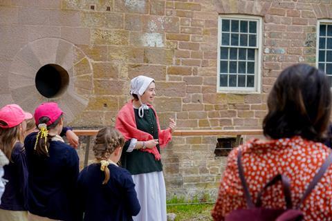 A costumed character at Derwent Valley Mills