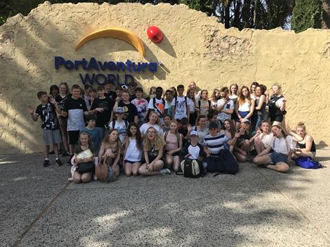 Students from Vandyke Upper School in Leighton Buzzard on a trip to PortAventura World