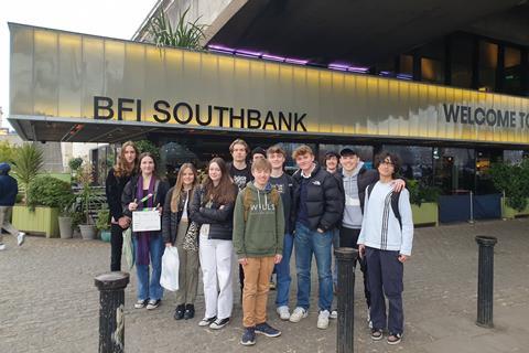 Pupils at the British Film Institute in London