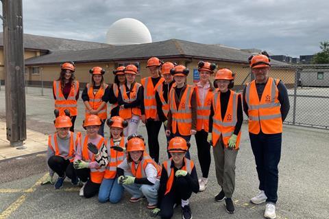 School group from Tendring Technology College at local energy site.