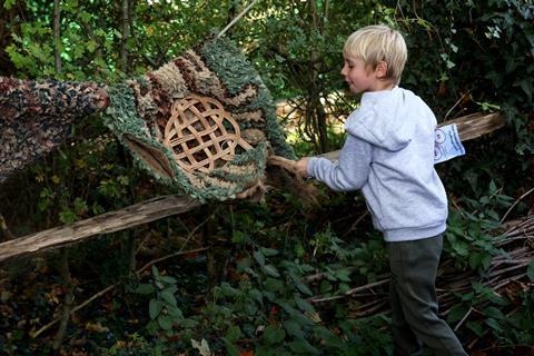 A young boy in nature at the Weald & Downland Living Museum