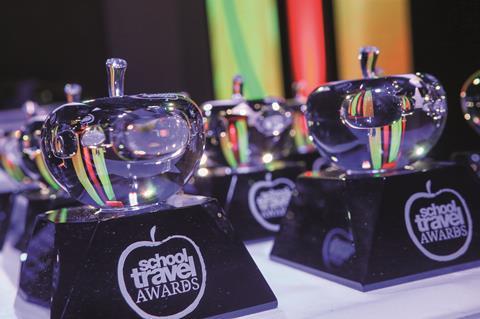 School Travel Awards trophies