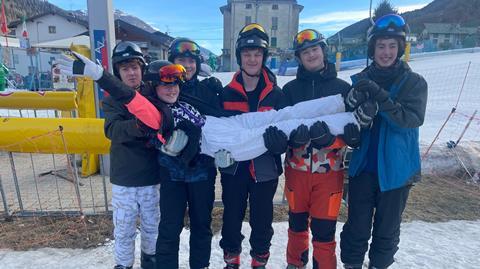 James Calvert Spence College students on a ski trip
