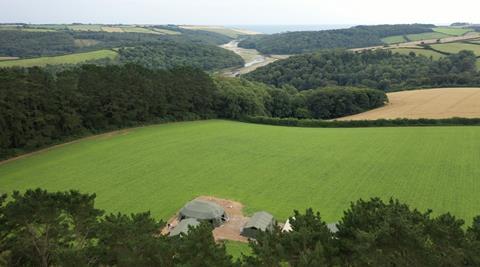 Birds eye view of camp at The Bioasis