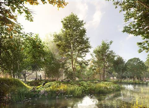 A CGI of the Central African Forest habitat at Bristol Zoo Project