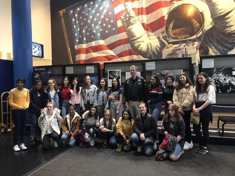 AGG students with Andrzej Stewart at Nasa