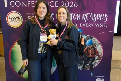 Chloe Boyles and Keeley Rodgers at the National Educational Visits Conference in London.