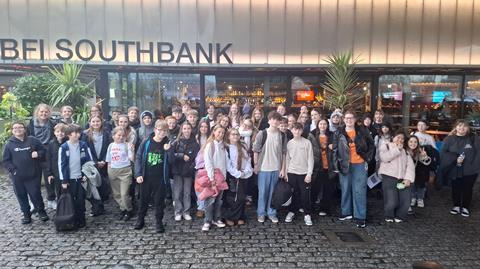 Carisbrooke Students, outside the Mandarin Study Day event