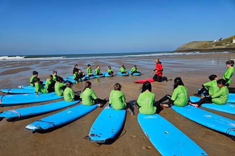 Pupils from Leo Academy Trust on Croyde Beach