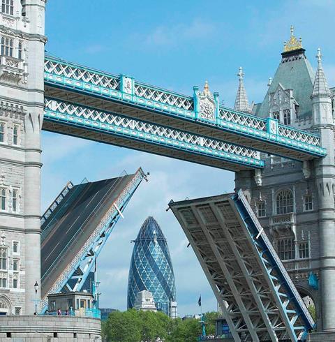 Tower bridge and the Gherkin