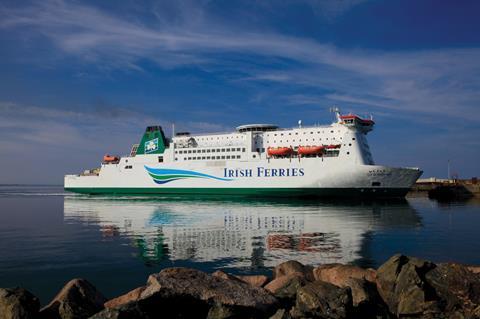 Irish Ferries crossing the English Channel