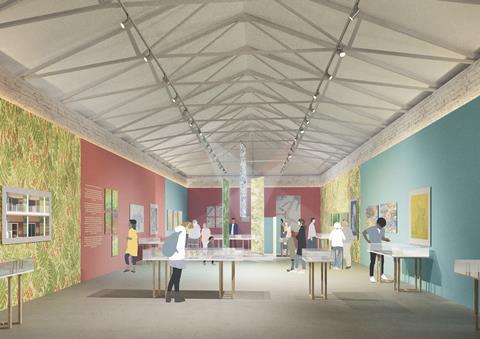 An artist's impression of the interior of the new Quentin Blake Centre for Illustration