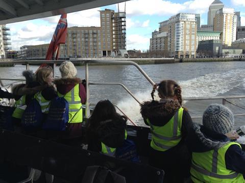 School trip with Thames Clippers