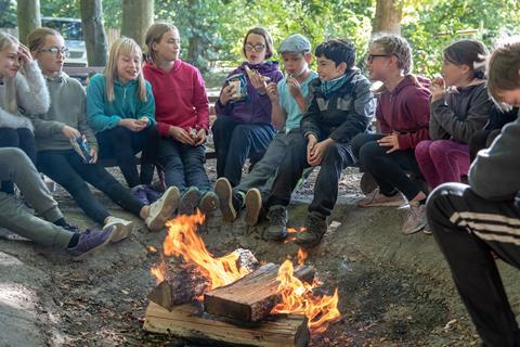 Around the campfire at Oaker Wood