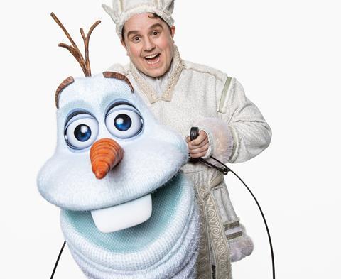 Craig Gallivan as Olaf, Frozen the Musical