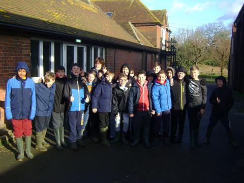 Hayesbrook pupils at The Bore Place 