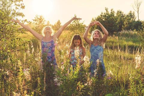 Children in meadow