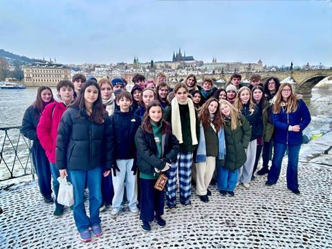 St Dunstan's College students in Prague