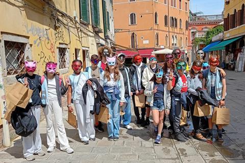 Pupils were able to create their own Venetian masks.