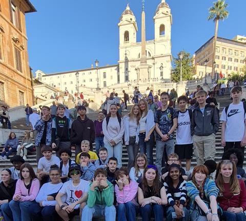 St Alban's Catholic High School at the Spanish Steps