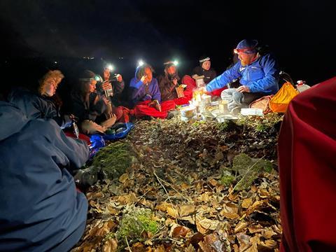 Hammersmith Academy students learn about cooking on a fire during their Outward Bound residentia