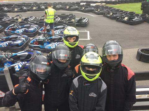 Kingswood House School go-karting using 'My Best School Trip' Award prize money