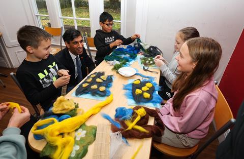 Rishi Sunak meets pupils at YHA Grinton Lodge