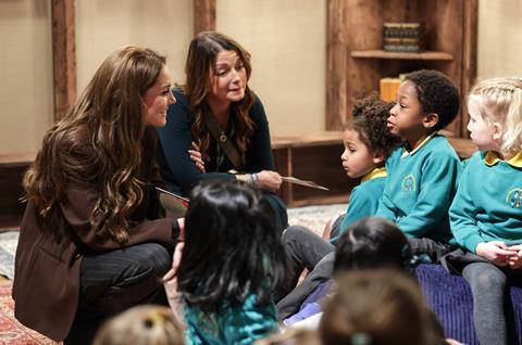 All Souls Primary School visit the National Portrait Gallery in London alongside the Princess of Wales