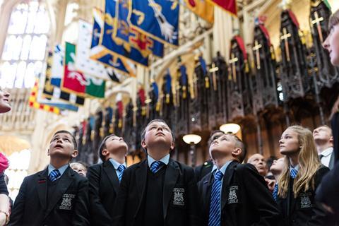 Pupils exploring Westminster Abbey on an educational visit